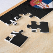 Servische vlag & Servië - land, vakantie/sport Legpuzzel (Zijkant)