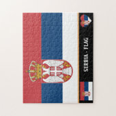 Servische vlag & Servië - land, vakantie/sport Legpuzzel (Verticaal)