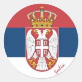 Servische vlag & Servië mode sticker / sport (Voorkant)