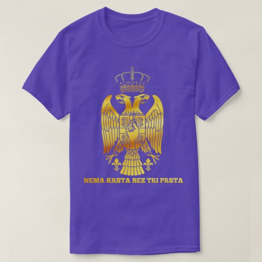 Servische vlag Servië Orthodox Cross Srbija T-shirt (Design voorkant)