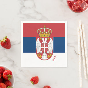 Servische vlag & Servische feestmode /sport Servet
