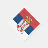 Servische vlag & Servische partij mode / sport Servet (Hoek)