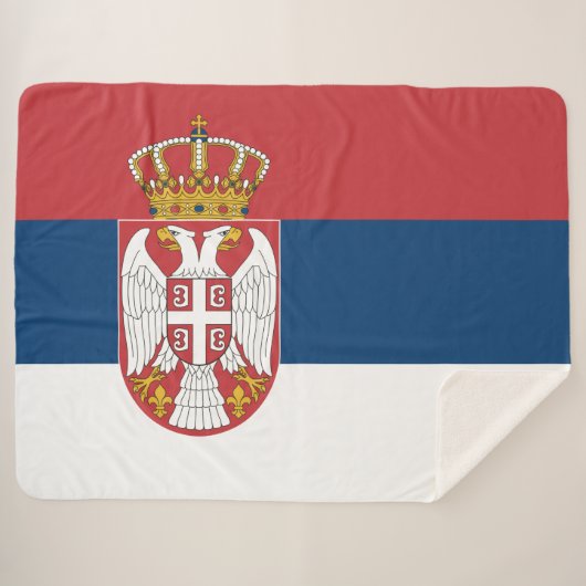 Servische vlag sherpa deken (Voorkant (horizontaal))