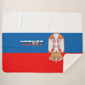Servische vlag sherpa deken (Voorkant (horizontaal))