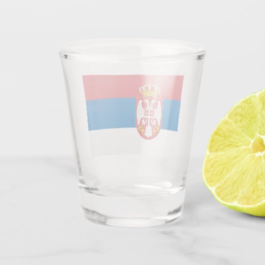 Servische vlag shot glas (Achterkant)