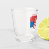 Servische vlag shot glas (Links)