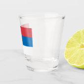 Servische vlag shot glas (Rechts)