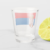 Servische vlag shot glas (Achterkant)