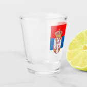 Servische vlag shot glas (Links)