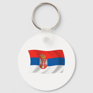 Servische Vlag Sleutelhanger