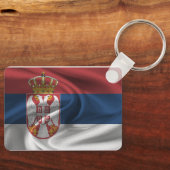 Servische Vlag Sleutelhanger (Voorkant)