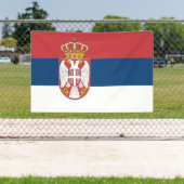 Servische vlag spandoek (Insitu)