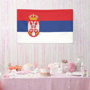 Servische vlag spandoek