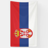 Servische vlag spandoek (Verticaal)