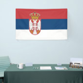 Servische vlag spandoek (Beurs)