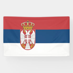 Servische vlag spandoek