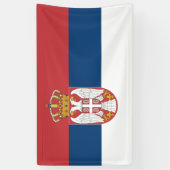 Servische vlag spandoek (Verticaal)
