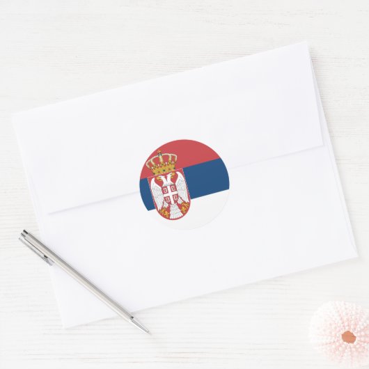 Servische vlag Sticker (Envelop)