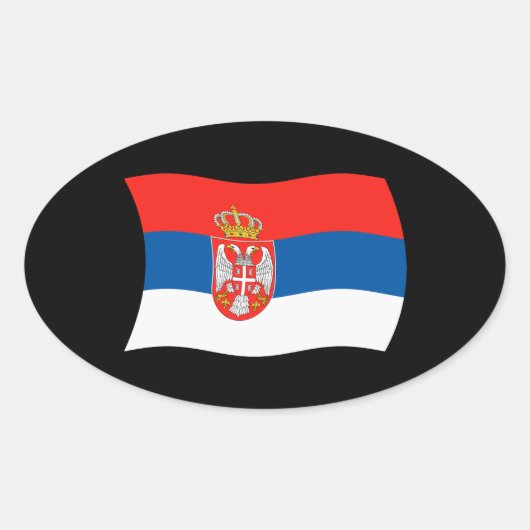 Servische Vlag Sticker (Voorkant)