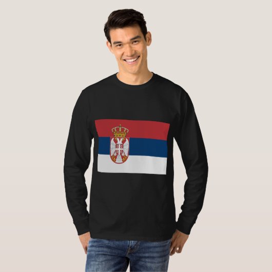 Servische vlag t-shirt (Voorkant volledig)