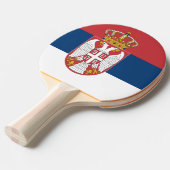 Servische vlag tafeltennisbatje (Voorkant Gekanteld)