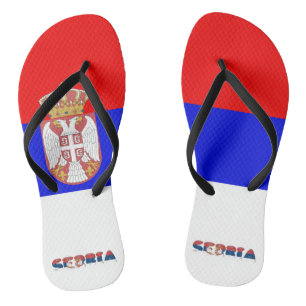 Servische vlag teenslippers