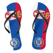 Servische vlag teenslippers (Voetbed)
