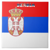 Servische vlag tegeltje (Voorkant)