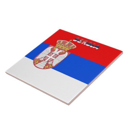 Servische vlag tegeltje (Zijkant)