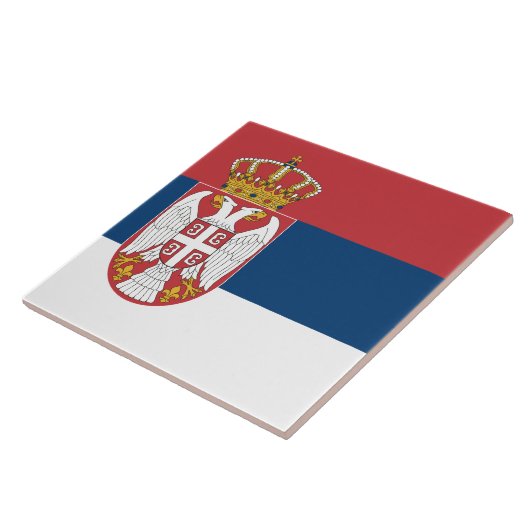 Servische vlag tegeltje (Zijkant)