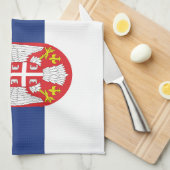 Servische vlag theedoek (Quarter Fold)
