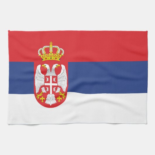 Servische vlag theedoek (Horizontaal)