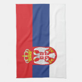 Servische vlag theedoek (Verticaal)