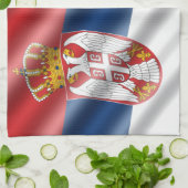 Servische vlag theedoek (Gevouwen)