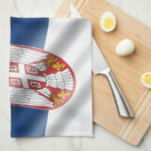 Servische vlag theedoek (Quarter Fold)