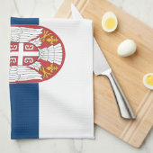 Servische vlag theedoek (Quarter Fold)