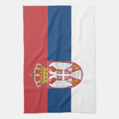 Servische vlag theedoek (Verticaal)