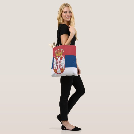 Servische vlag tote bag (Op model)