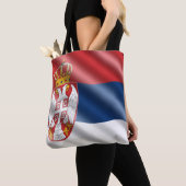Servische vlag tote bag (Dichtbij)