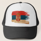 Servische vlag Trucker Hat Pet (Voorkant)