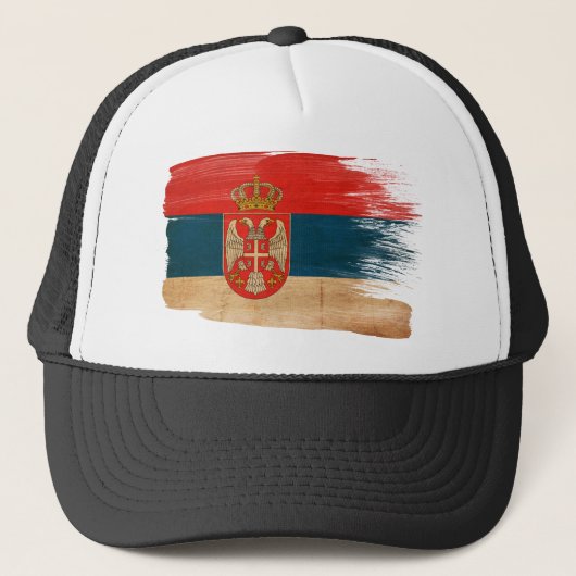 Servische vlag Trucker Hat Trucker Pet (Voorkant)