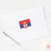 Servische vlag vierkante sticker (Envelop)