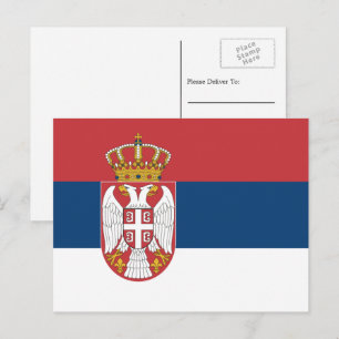 Servische vlag, Vlag van Servië Briefkaart