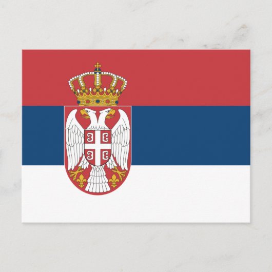 Servische vlag, Vlag van Servië Briefkaart (Voorkant)