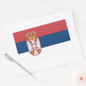 Servische vlag, Vlag van Servië Rechthoekige Sticker (Envelop)