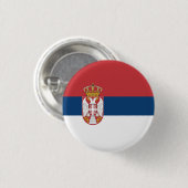 Servische vlag, Vlag van Servië Ronde Button 3,2 Cm (Voorkant /achterkant)