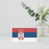 Servische vlag, Vlag van Servië Visitekaartje (Staand voorkant)