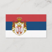 Servische vlag & wapen, Vlag van Servië Visitekaartje (Voorkant)