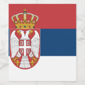 Servische vlag wijn etiket (Enkel label)