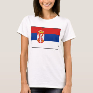 Servische vlag x kaart T-Shirt